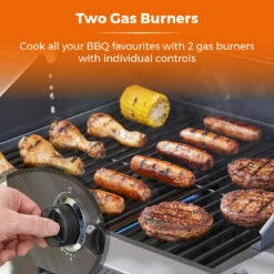 Tower Stealth 2000 Two Burner BBQ W/ Side Burner - Black -OUTSUNNY Shop T978500 03