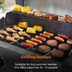 Tower Stealth 4000 Four Burner BBQ W/ Side Burner - Black 22 Tower Stealth 4000 Four Burner BBQ W/ Side Burner - Black -OUTSUNNY Shop T978502 04