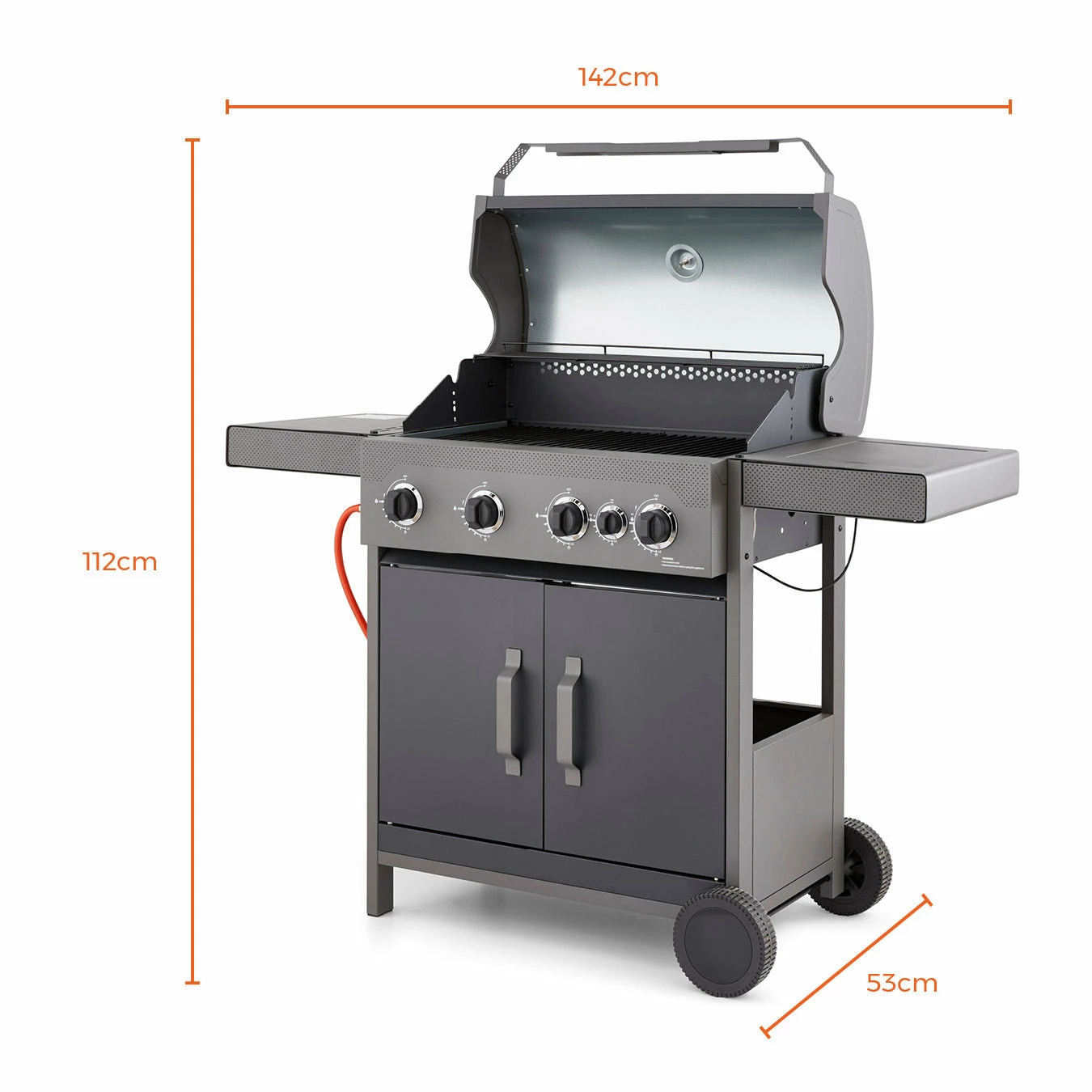 Tower Stealth 4000 Four Burner BBQ W/ Side Burner - Black 5 Tower Stealth 4000 Four Burner BBQ W/ Side Burner - Black - Image 3