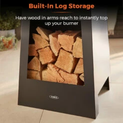 Tower Obelisk Wood Burner - Black -OUTSUNNY Shop T978509 04