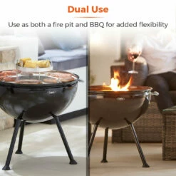 Tower Sphere BBQ Pit 'N' Grill - Black 17 Tower Sphere BBQ Pit 'N' Grill - Black -OUTSUNNY Shop T978512 03