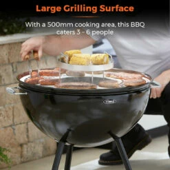 Tower Sphere BBQ Pit 'N' Grill - Black 19 Tower Sphere BBQ Pit 'N' Grill - Black -OUTSUNNY Shop T978512 05