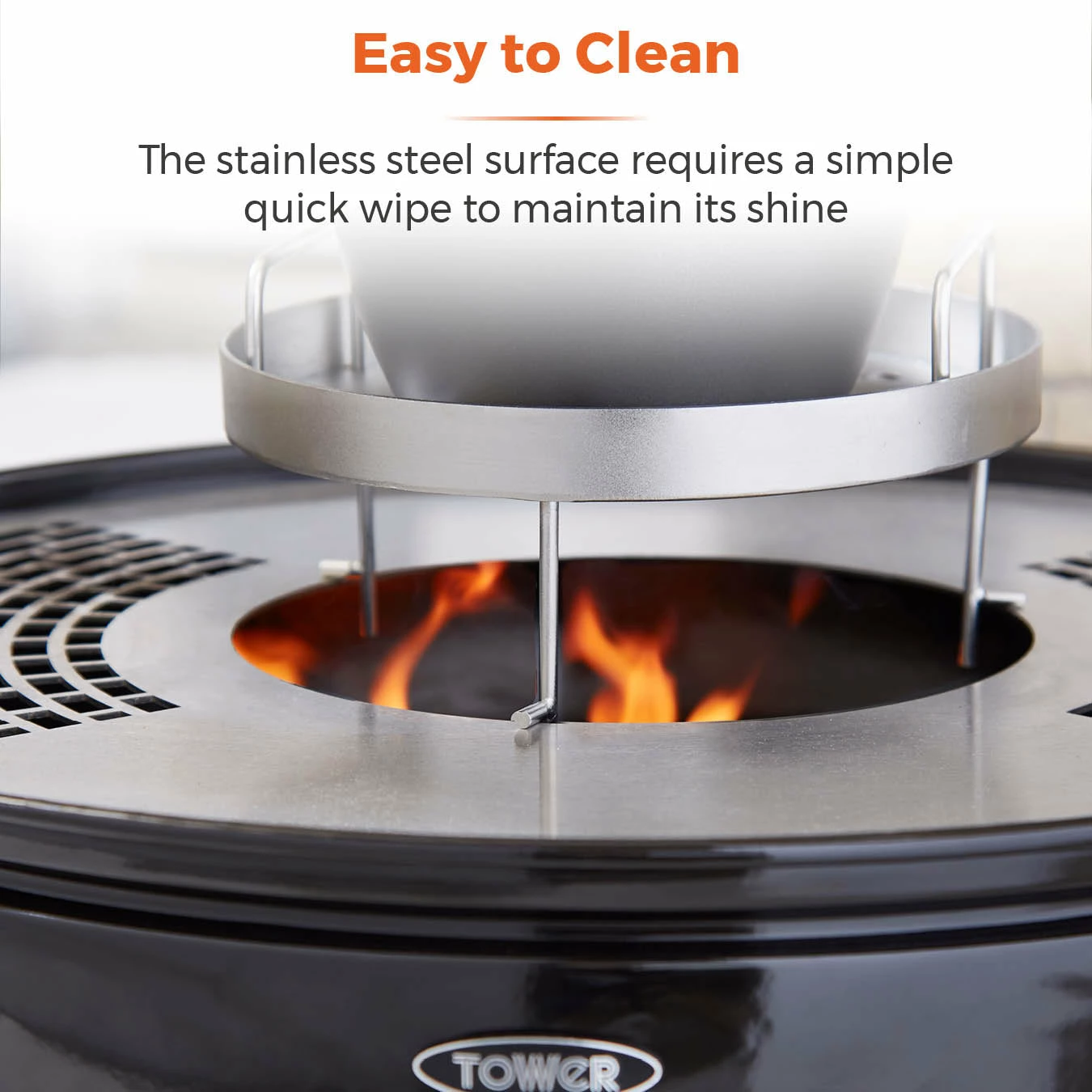 Tower Sphere BBQ Pit 'N' Grill - Black 8 Tower Sphere BBQ Pit 'N' Grill - Black - Image 6