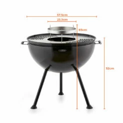 Tower Sphere BBQ Pit 'N' Grill - Black 23 Tower Sphere BBQ Pit 'N' Grill - Black -OUTSUNNY Shop T978512 09