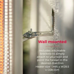 Tower Vesta 2KW Wall Mount Patio Heater -OUTSUNNY Shop T978518 07