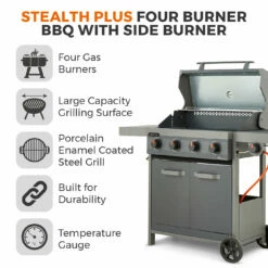 Tower Stealth Plus Four Burner BBQ -OUTSUNNY Shop T978524 02