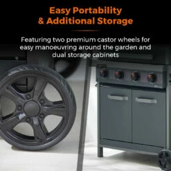 Tower Stealth Plus Four Burner BBQ -OUTSUNNY Shop T978524 05