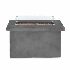 Tower Magna Rectangular Gas Fire Pit Tall - Grey