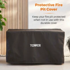 Tower Magna Rectangular Gas Fire Pit Tall - Grey -OUTSUNNY Shop T978529 10