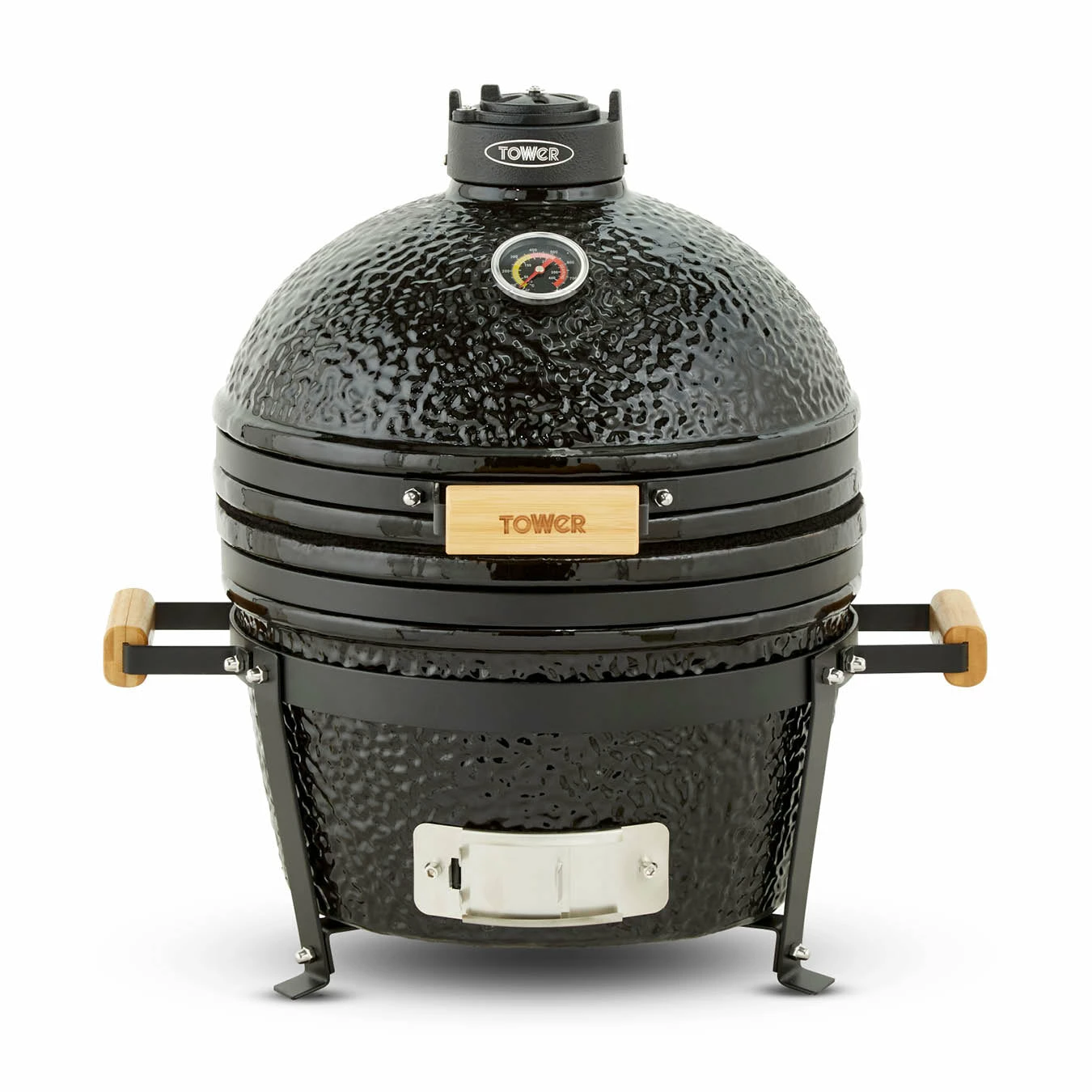Tower Kamado Maxi Ceramic Charcoal BBQ - Black 3 Tower Kamado Maxi Ceramic Charcoal BBQ - Black