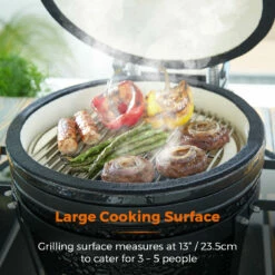Tower Kamado Maxi Ceramic Charcoal BBQ - Black 14 Tower Kamado Maxi Ceramic Charcoal BBQ - Black -OUTSUNNY Shop T978531 04