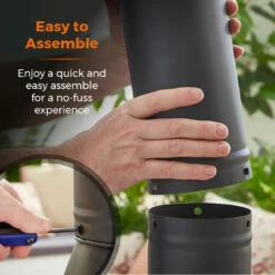 Tower Comet Chiminea Wood Burner - Black -OUTSUNNY Shop T978538 07