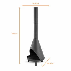 Tower Comet Chiminea Wood Burner - Black -OUTSUNNY Shop T978538 08