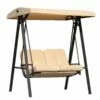 Outsunny 2 Seater Garden Outdoor Swing Chair Lounger Hammock Bench W/ Steel Frame Cushions Adjustable Tilting Canopy Patio Beige -OUTSUNNY Shop TjH93917dc1273722 22fd4e7f 7d86 4331 b4c0 a4cc3901c8ad
