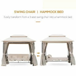 Outsunny Gazebo Swing Chair Bed - Beige 21 Outsunny Gazebo Swing Chair Bed - Beige -OUTSUNNY Shop UDhdf81859ab6498e jpg