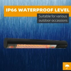 Outsunny Outdoor Wall Mount Electric Halogen Heater 1500W-Black -OUTSUNNY Shop UHv88c17edc657b0c