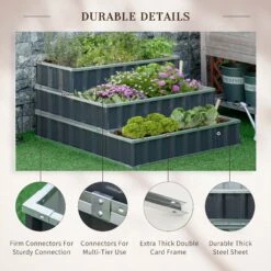 Outsunny 3 Tier Raised Garden Bed -OUTSUNNY Shop UZ5b1017edc659c74 8ef02d93 556e 4a73 ac13 21393d61456c