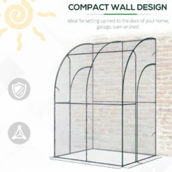 Outsunny Greenhouse Lean To 143x118x212 Cm - Clear -OUTSUNNY Shop Uyg88c17ee2cf1040 jpg