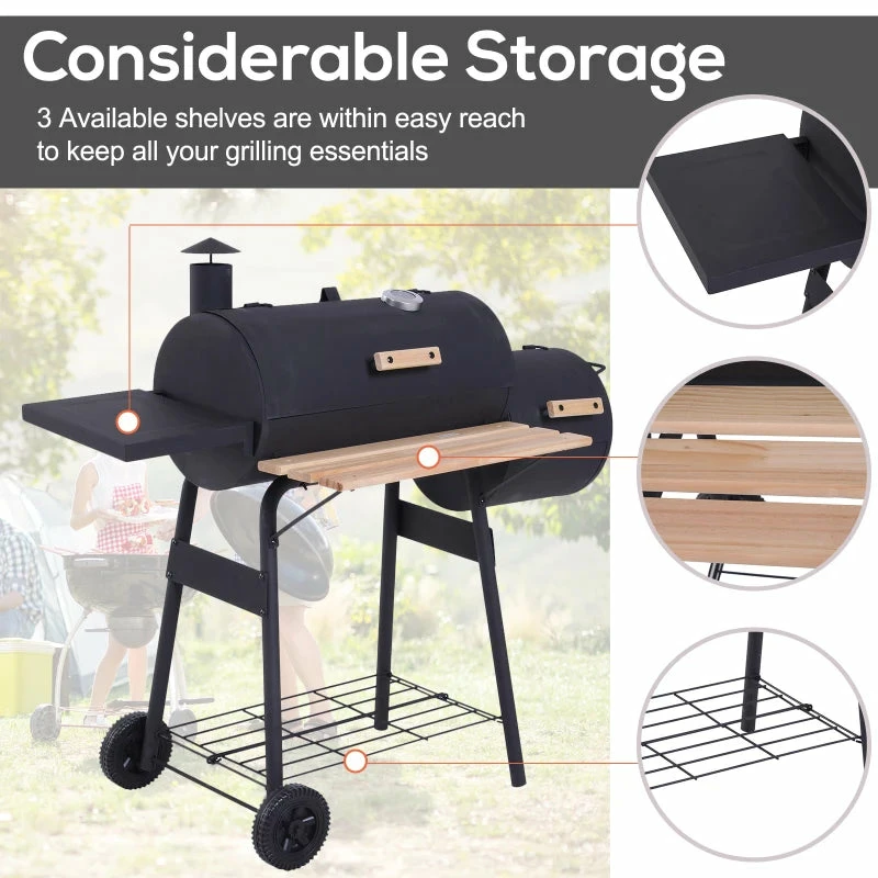 Outsunny Portable Charcoal BBQ Grill 9 Outsunny Portable Charcoal BBQ Grill - Image 7