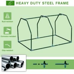 Outsunny 99x71x60cm Mini PVC Cover Steel Frame Greenhouse -OUTSUNNY Shop VdMa0917edc605c99