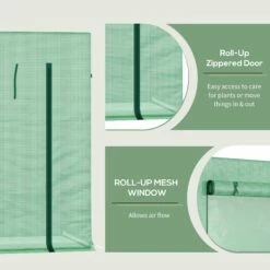 Outsunny Outdoor Greenhouse Poly Tunnel Plants Reinforced Top Cover 1.98 X 0.77 X 1.49 M -OUTSUNNY Shop VhF3b317e70daf79e