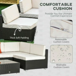 Outsunny Outdoor Rattan Furniture Sectional Sofa Set 7 Piece - Brown & Cream -OUTSUNNY Shop Wk2b1018679011d9d jpg