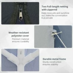 Outsunny 3 X 3 Meter Outdoor Gazebo Garden Canopy Tent Sun Shade Event Shelter With Mesh Screen Side Walls, Grey -OUTSUNNY Shop X6f50d17dc2415e89 4d0ae99d 3f6f 403e 8d48 ccc3a9eff72f