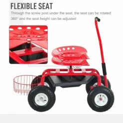 Outsunny Gardening Planting Rolling Cart Red -OUTSUNNY Shop X7ga0917ee2cefb48 0bb93eb9 720c 4beb aebe 24e0b5cc20e9