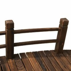 Outsunny 1.5M Wooden Garden Bridge Lawn Décor Stained Finish Arc Outdoor Pond Walkway W/ Railings Water Yard Decoration -OUTSUNNY Shop X9v5af17dc2415c5f f149311e a3bd 40ea 98c8 33d835076979