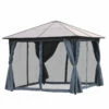 Outsunny Hardtop Gazebo With Aluminium Frame And Curtains 3 X 4m - Grey 1 Outsunny Hardtop Gazebo With Aluminium Frame And Curtains 3 X 4m - Grey -OUTSUNNY Shop XLQ44e17e906a854d jpg