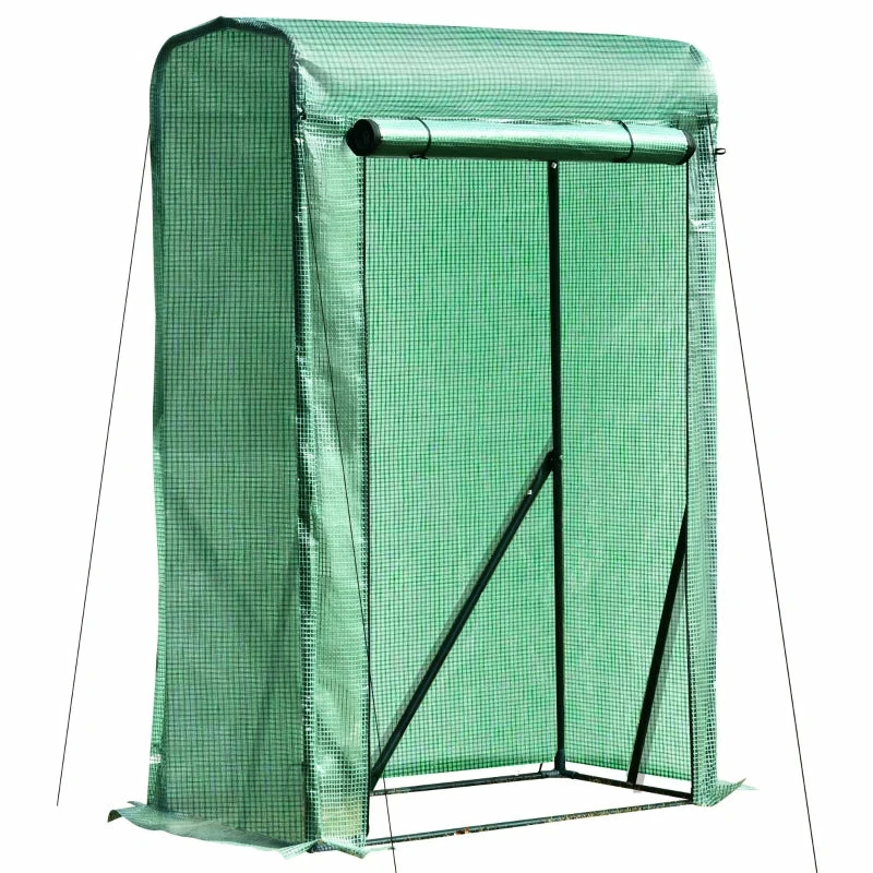 Steel Frame Mesh Cover Greenhouse - Green 3 Steel Frame Mesh Cover Greenhouse - Green