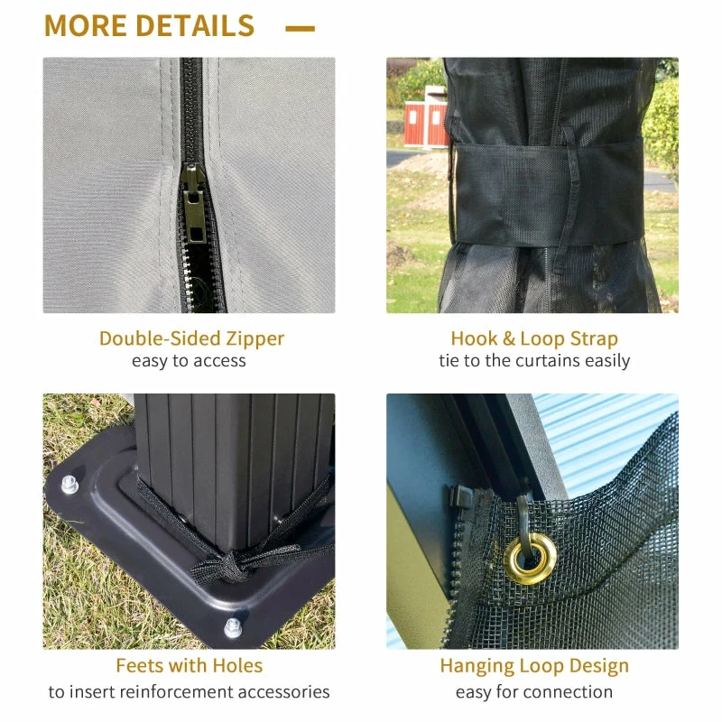 Outsunny Hardtop Gazebo 3x3.6m - Grey 9 Outsunny Hardtop Gazebo 3x3.6m - Grey - Image 7