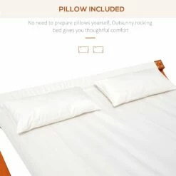 Outsunny Garden Day Rocking Bed Sun Lounger Patio Furniture Hammock With Pillows Wood -OUTSUNNY Shop YJw3c517dc5d4e56e 2286804f 9334 4b41 8780 d26daa2b54b5