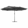 Outsunny 4.6M Sun Umbrella Canopy Double-sided Crank Sun Shade W/ Cross Base Grey -OUTSUNNY Shop Ysp98a1814b8f9bb1