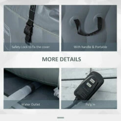 Outsunny Round Hot Tub 4 Person, Light Grey -OUTSUNNY Shop Yt0d4d18041c96579 jpg