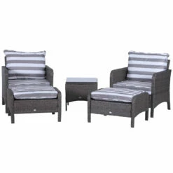 Outsunny Outdoor Rattan 2 Seater With Footstools - Dark Grey -OUTSUNNY Shop Ytpdaa17eecc299ca jpg