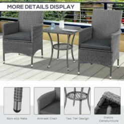 Outsunny Rattan Bistro Set 3pc - Grey 19 Outsunny Rattan Bistro Set 3pc - Grey -OUTSUNNY Shop Zx488c17eecc2a6ec jpg