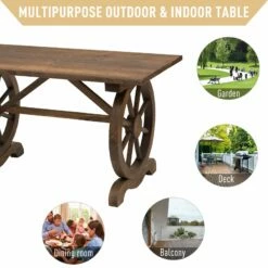 Outsunny Patio Table - Brown -OUTSUNNY Shop a0c55cf7cc74fe7a4d3565f23123abcc