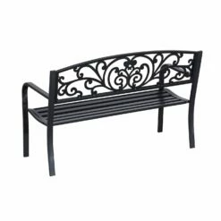 Outsunny Garden Bench - Black -OUTSUNNY Shop a6q18c17dc18a3918 ef3810d5 b87a 4303 94db c197e54c894f