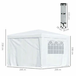 Outsunny Gazebo 2.95 M X 2.95 M - White -OUTSUNNY Shop aLJa12185156050d4 jpg