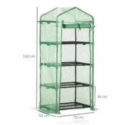 Outsunny Mini Greenhouse With 4 Tier 70 X 50 X 160 Cm - Green 14 Outsunny Mini Greenhouse With 4 Tier 70 X 50 X 160 Cm - Green -OUTSUNNY Shop anta1218164f607fd jpg