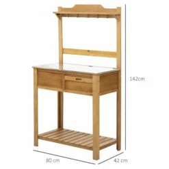 Outsunny Wooden Garden Potting Table -OUTSUNNY Shop b37bd117dc47902f8
