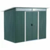 Outsunny Metal Garden Shed 260L X 133W X 200Hcm - Green