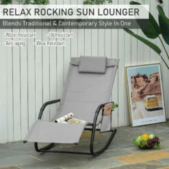 Outsunny Lounger Rocking Chair - Grey 15 Outsunny Lounger Rocking Chair - Grey -OUTSUNNY Shop bMya0918746d3c5e8 jpg