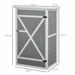 Outsunny Garden Storage Shed - Grey -OUTSUNNY Shop bhJ20017dc56701a4 34877074 5978 4a34 b68c 6ff7403365df