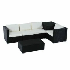 Outsunny Rattan Corner Sofa Set - Black -OUTSUNNY Shop cLYdaa17eecc28ae5 jpg
