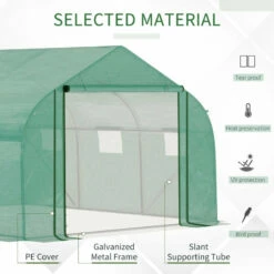 Outsunny Greenhouse Polytunnel 3.5x3x2m - Green -OUTSUNNY Shop ckva0917e9e3986dd jpg
