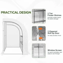 Outsunny Lean To Greenhouse 300 X 150 X 213 Cm - White 19 Outsunny Lean To Greenhouse 300 X 150 X 213 Cm - White -OUTSUNNY Shop d0C756186bb744f8c jpg