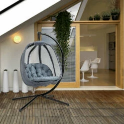 Outsunny Hanging Egg Chair - Grey -OUTSUNNY Shop d1W90f1801c81fc84 jpg