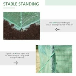 Outsunny 143x143x195 Cm Walk In Greenhouse With Shelves-Dark Green -OUTSUNNY Shop dae88c17ee2cf01af